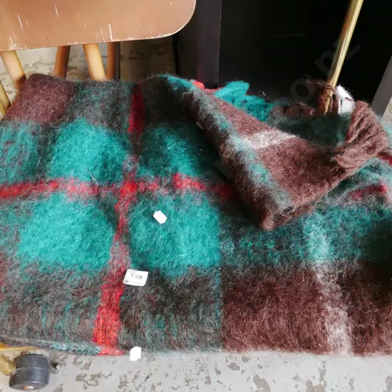 checked mohair blanket