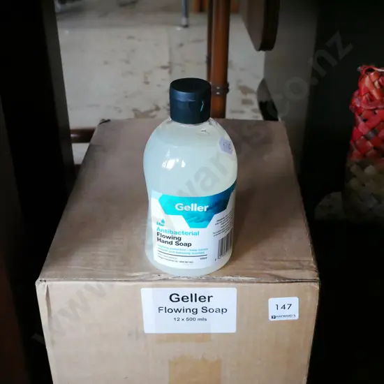 box; Geller antibacterial hand soap