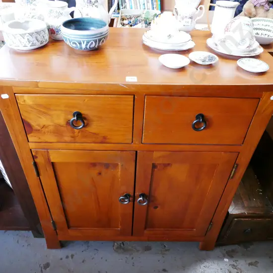 solid pine 2 door 2 drawer cabinet H-850 W-800 D-425