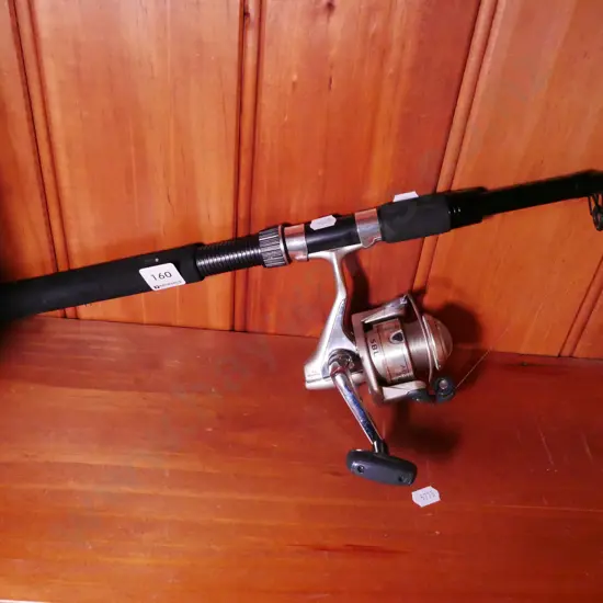 telescopic fishing rod with spinning reel