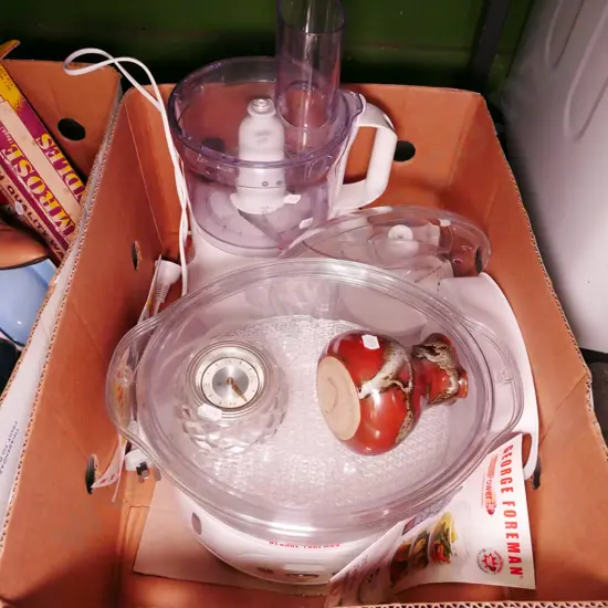 George Foreman steamer, Kenwood whiz etc