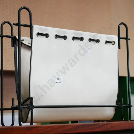 metal and vinyl retro magazine rack