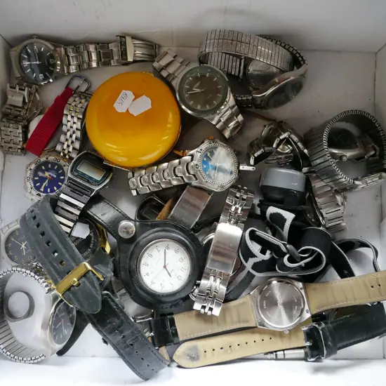 box of wristwatches