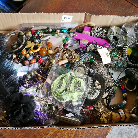 box of costume jewellery
