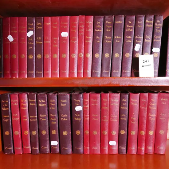 2 shelves; classic books 