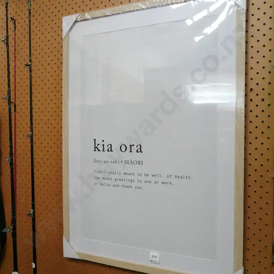 framed  Kia Ora print