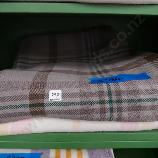 checked woollen travel rug, woollen blanket