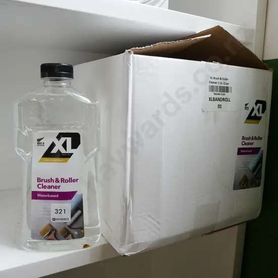 12 bottles of water based brush and roller cleaner