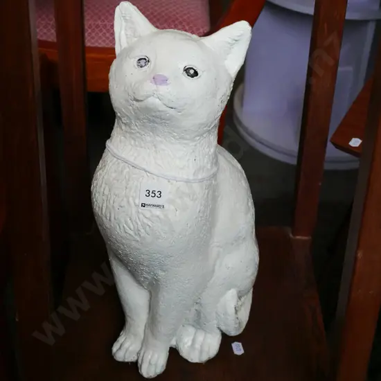 concrete cat garden ornament H-390