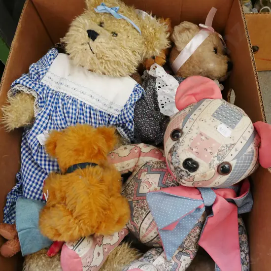 box of teddy bears