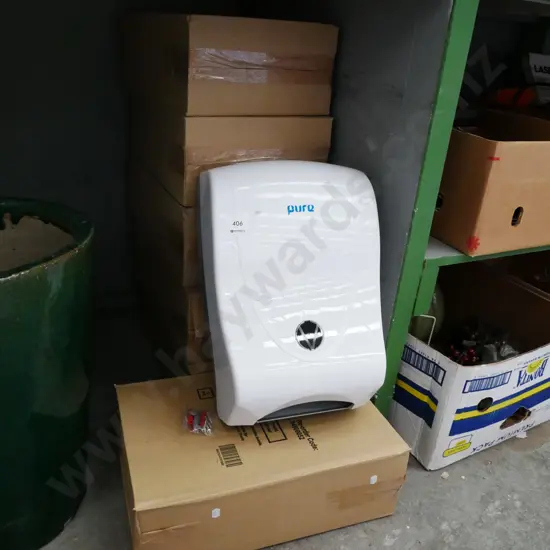 7x Pure as-new boxed paper towel dispensers