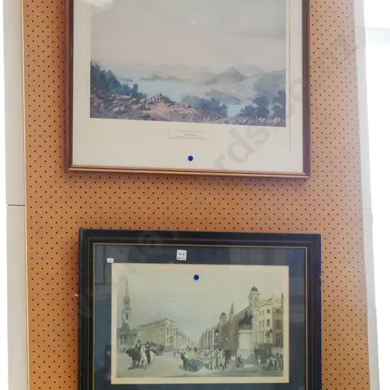 2x framed historic prints 