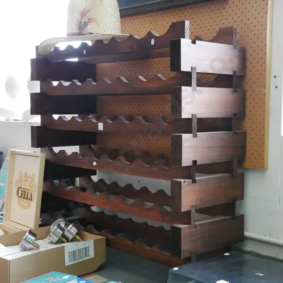 wooden wine rack
