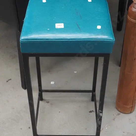 vinyl top metal stool