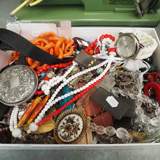 box of costume jewellery