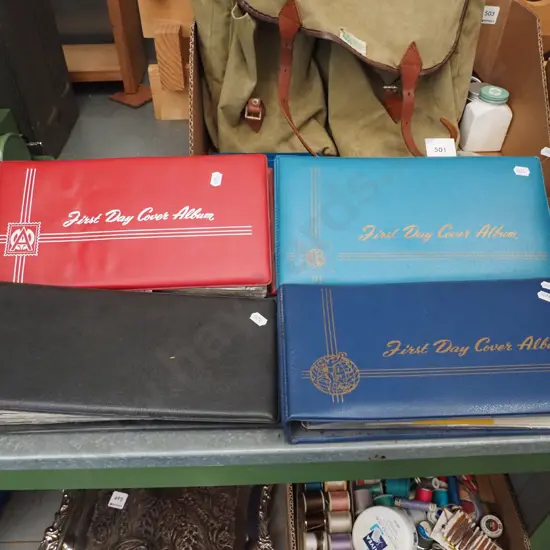 4x folders of first day covers