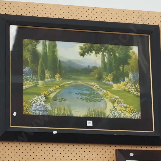 framed print - garden pond