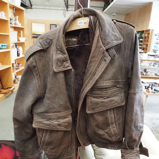 size 44 leather jacket