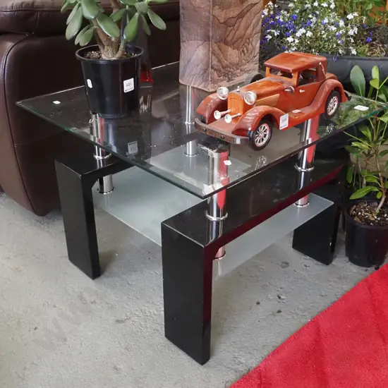 modern glass top end table
