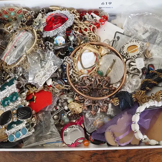 box of costume jewellery