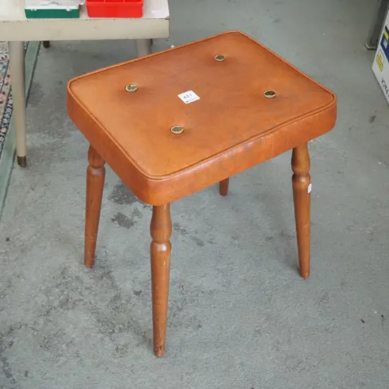 vinyl turned leg stool