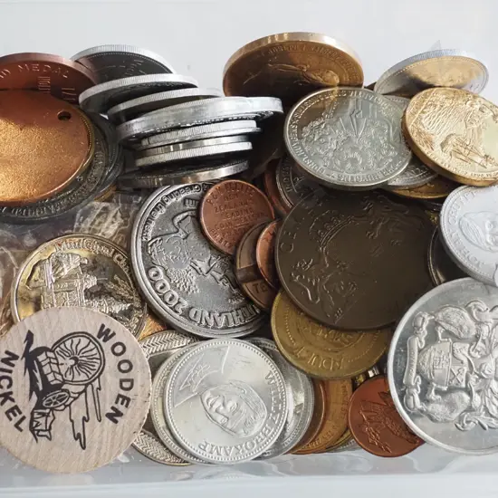 tub of coins