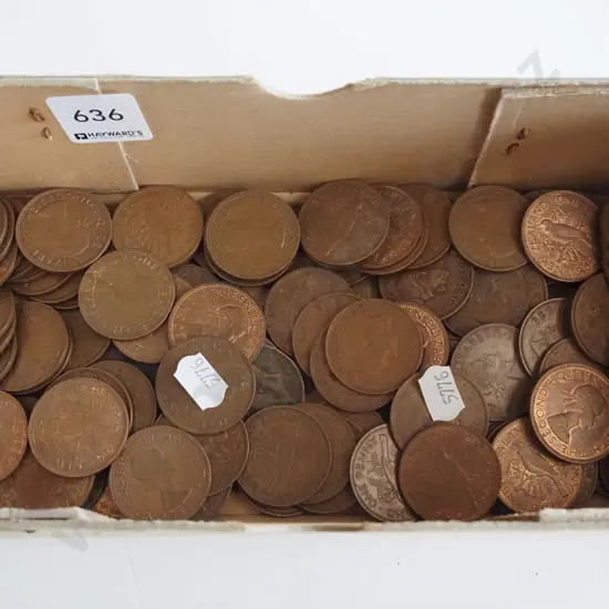 box of copper coins