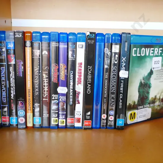 blue-ray DVDs