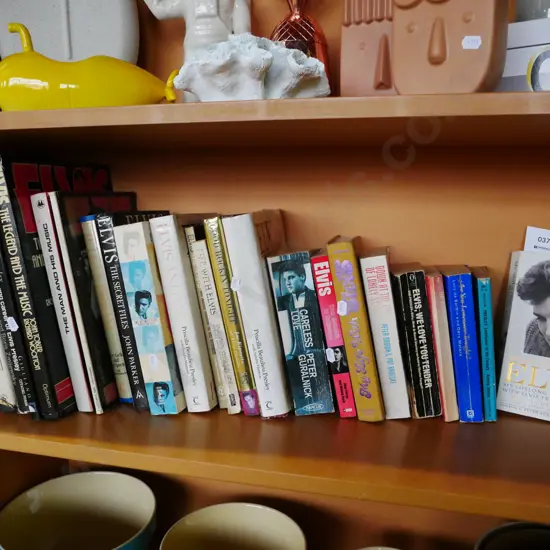 shelf of Elvis books