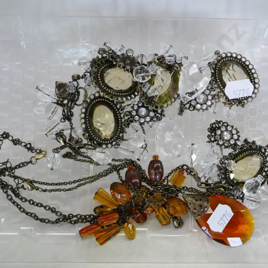 tray; costume jewellery