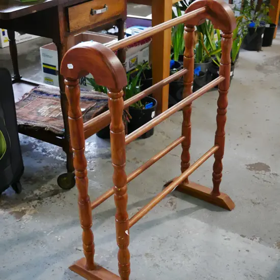wooden towel rail