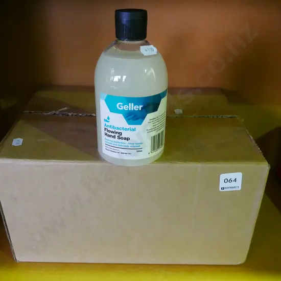 box; Geller antibacterial hand soap