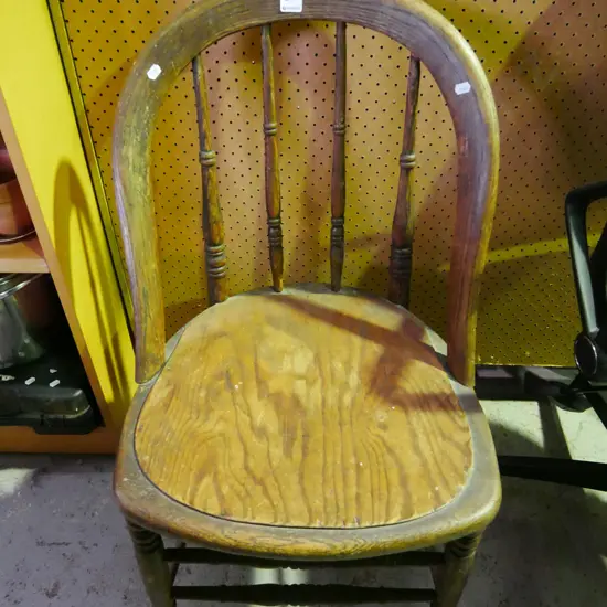 restorer's bent oak spindle back dining chair