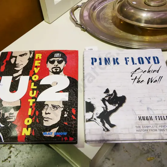 2x music coffee table books - Pink Floyd, U2