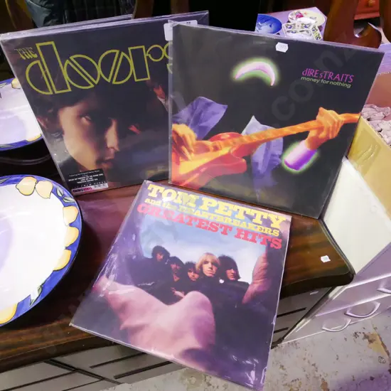 LPs; Tom Petty, Dire Straits, The Doors