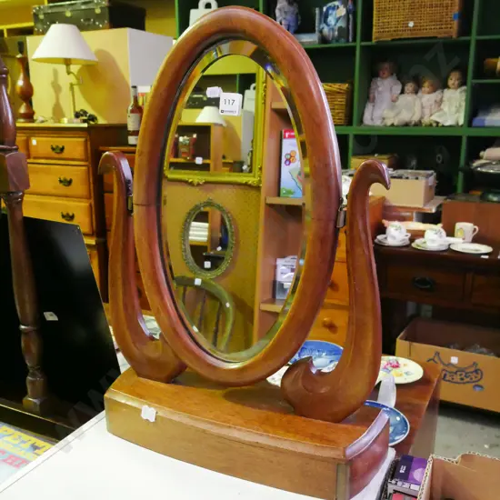 small mahogany cheval mirror H-560