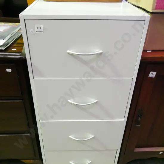 mdf melteca 4 drawer chest H-910 W-410 D-400