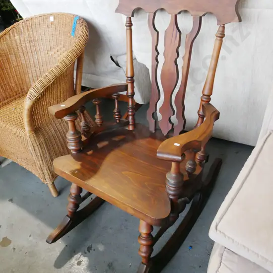 wooden rocking chair