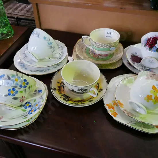 5x trios, Royal Staffordshire Africa cup and saucer