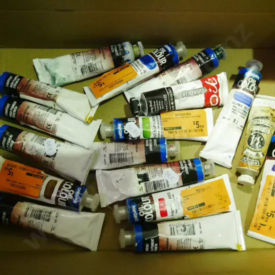 box of art paints