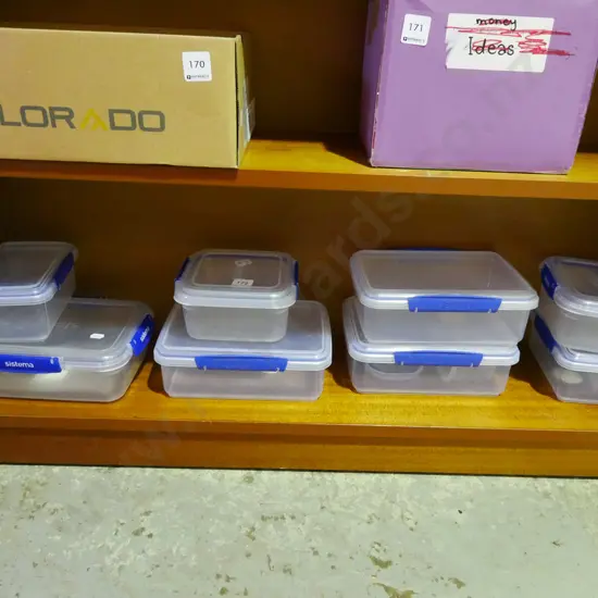 shelf of Sistema storage containers