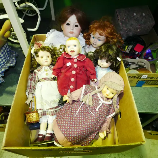 box; dolls