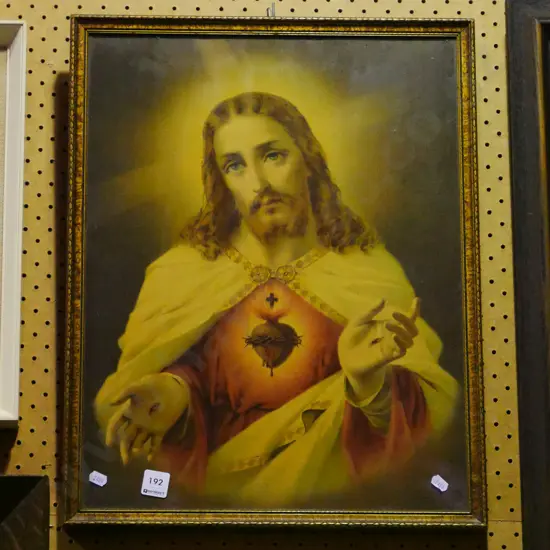 framed religious print