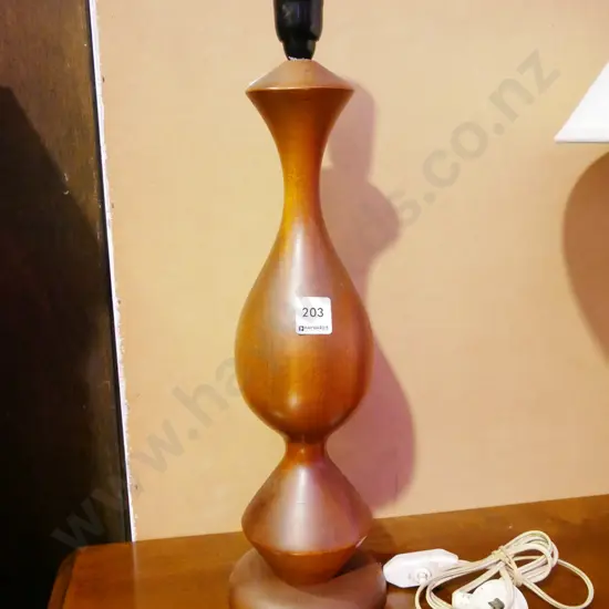 turned wooden lamp base H-470