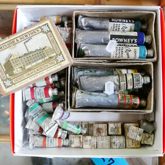 box of artist oil paints