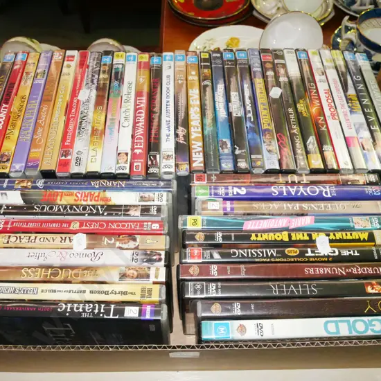 box of DVDs