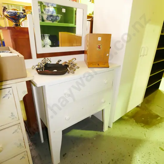 2 drawer mirror back dresser H-1380 W-830 D-400