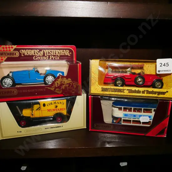 4x boxed model vehicles