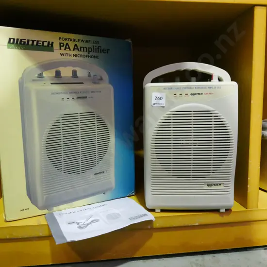 small portable wireless amplifier with microphone