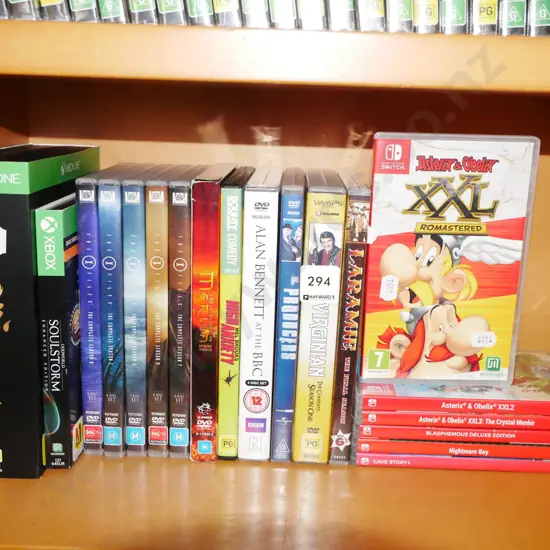 X-box games, Nintendo games, DVDs